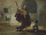 Francisco de Goya Friar Pedro Clubs El Maragato with the Butt of the Gun china oil painting artist